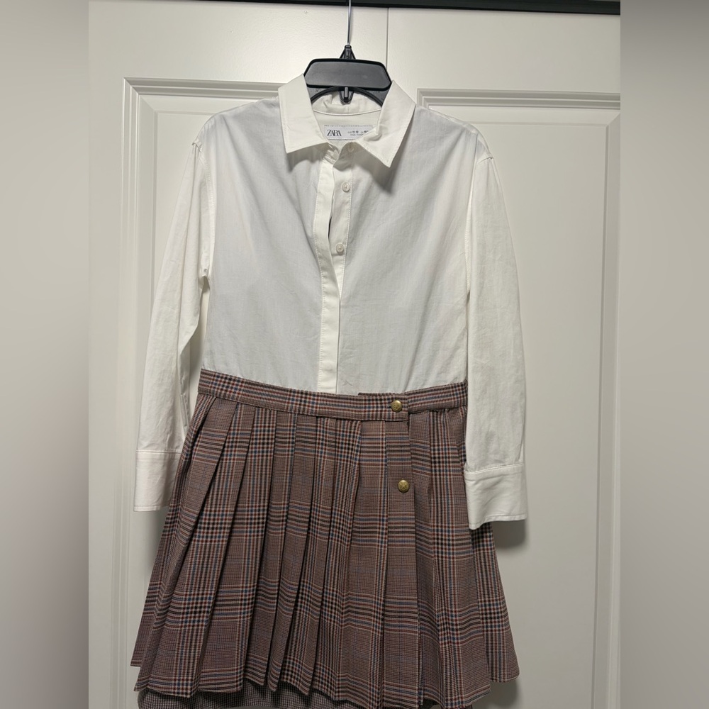 ZARA White Collared Button Shirt